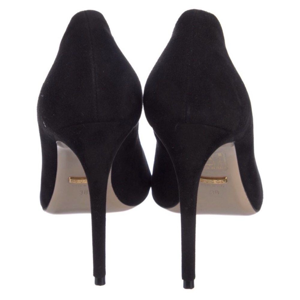 GUCCI Black Suede Almond Toe Stiletto Heel - Picture 7 of 8